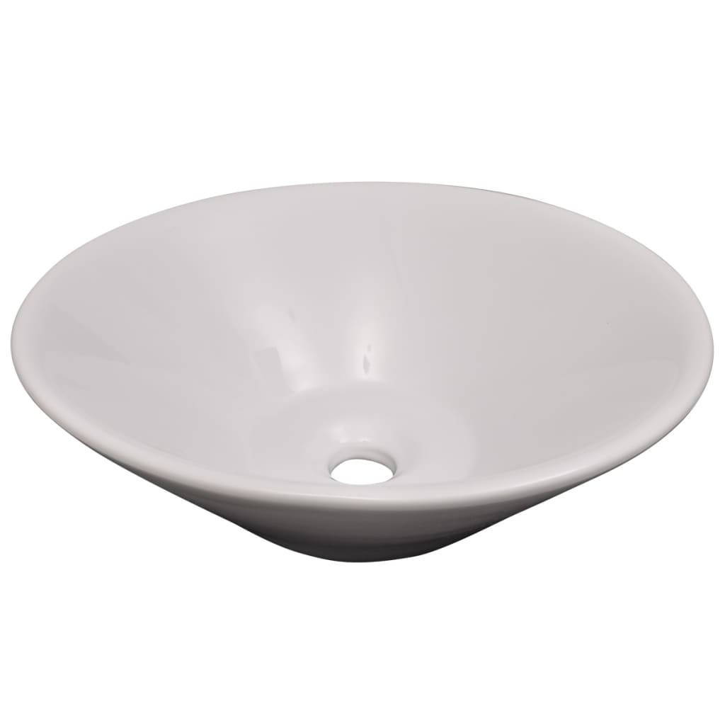 vidaXL sæt med badeværelsesmøbler m/håndvask + vandhane 10 dele sort