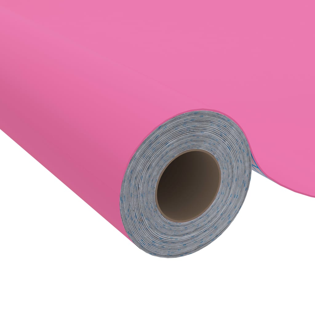vidaXL selvklæbende folie til møbler 500x90 cm PVC pink højglans