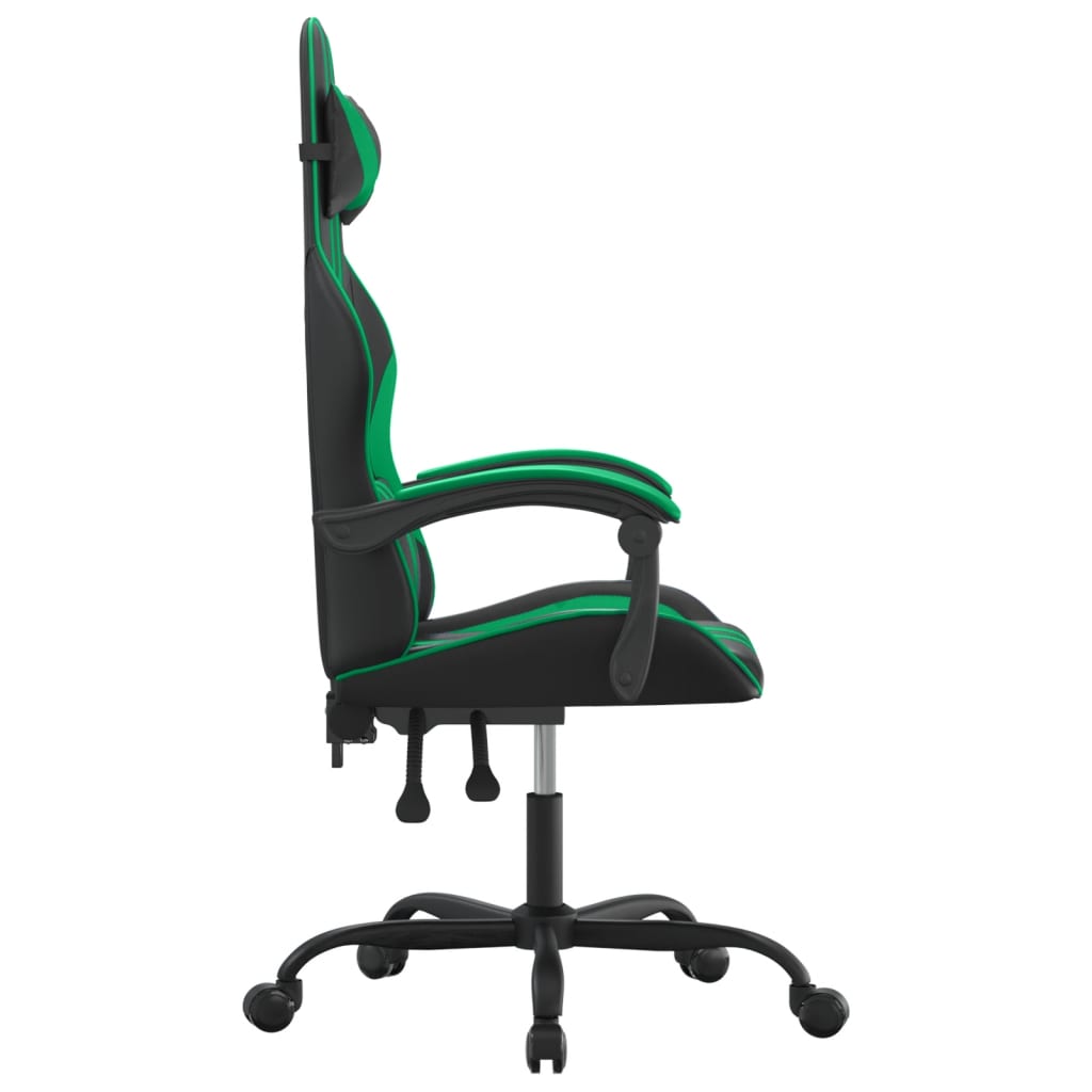 vidaXL gamingstol kunstlæder sort og grøn