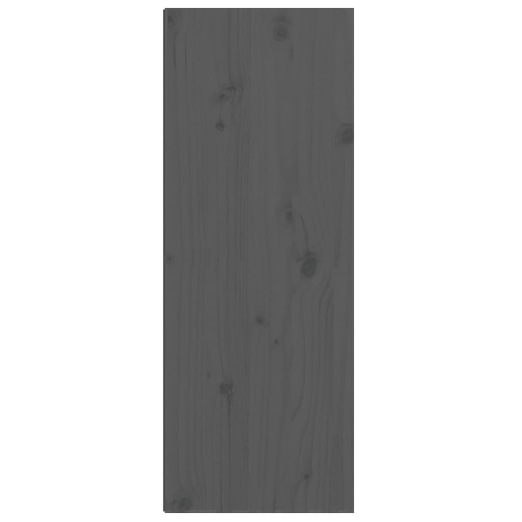vidaXL vægskab 30x30x80 cm massivt fyrretræ grå