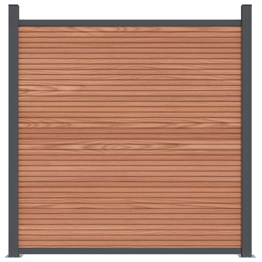 vidaXL hegnspanel 1218x186 cm WPC brun