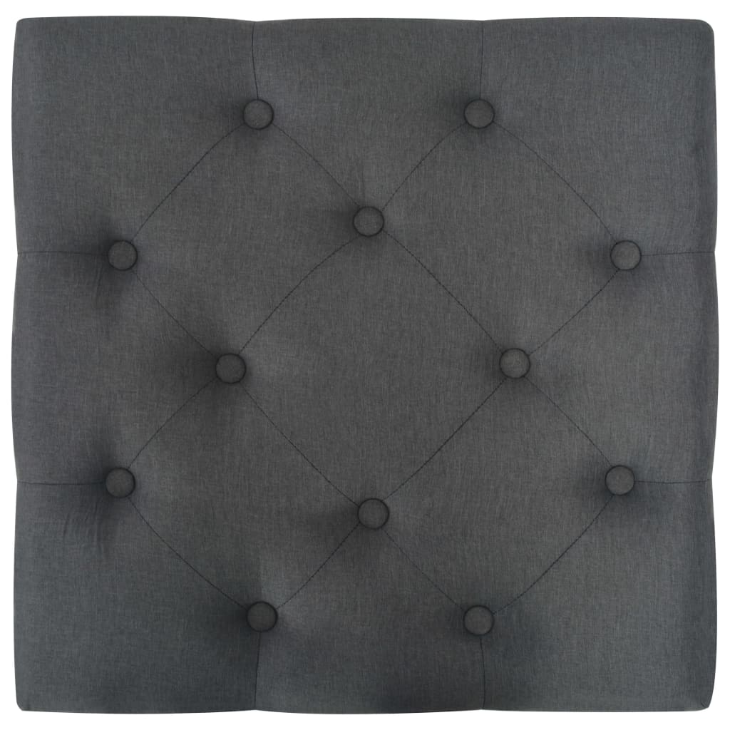 vidaXL taburet 60 x 60 x 36 cm polyester mørkegrå