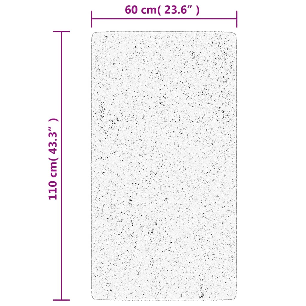 vidaXL shaggy gulvtæppe PAMPLONA 60x110 cm høj luv grå