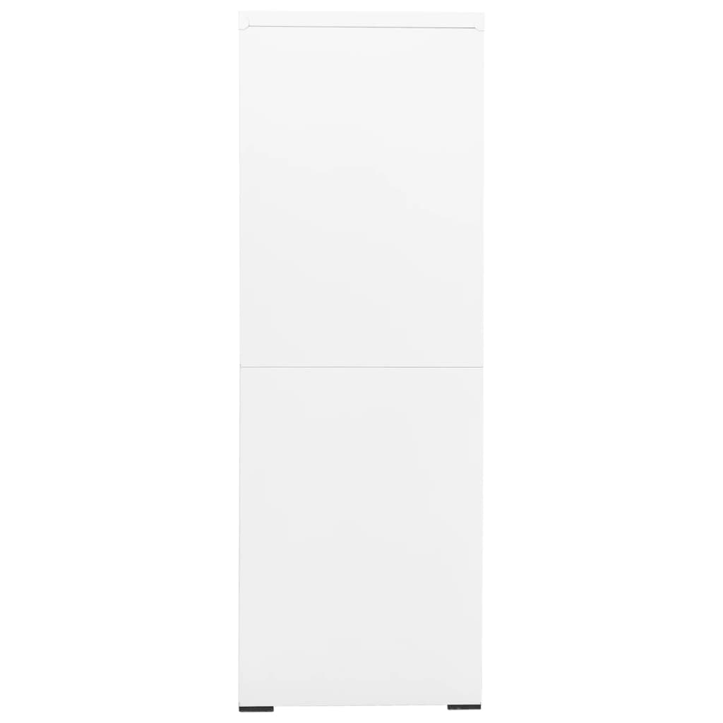 vidaXL arkivskab 90x46x134 cm stål hvid