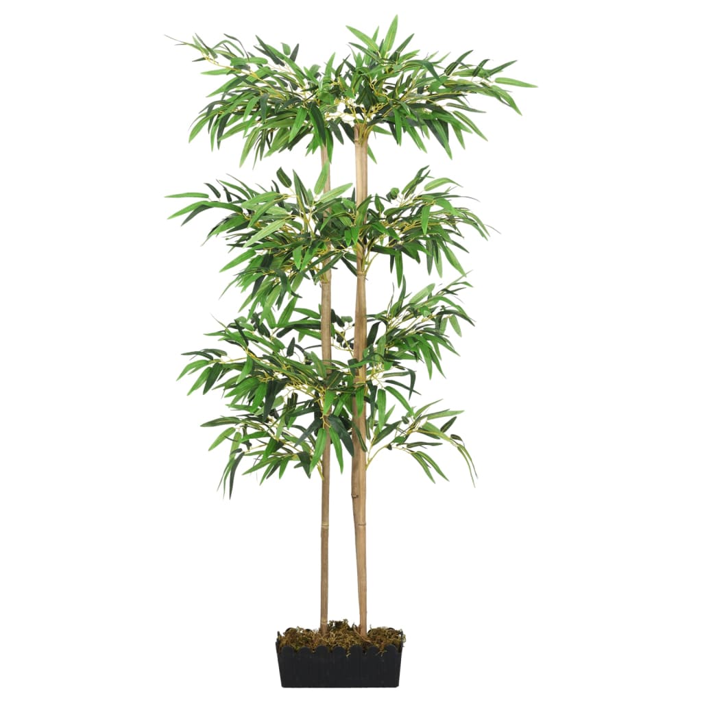vidaXL kunstigt bambustræ 380 blade 80 cm grøn