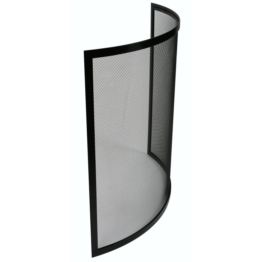 Perel pejseskærm 66x61 cm sort