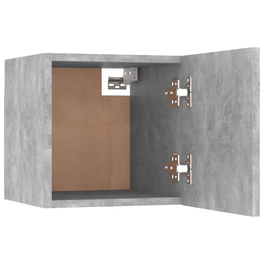 vidaXL sengeskab 30,5x30x30 cm spånplade betongrå
