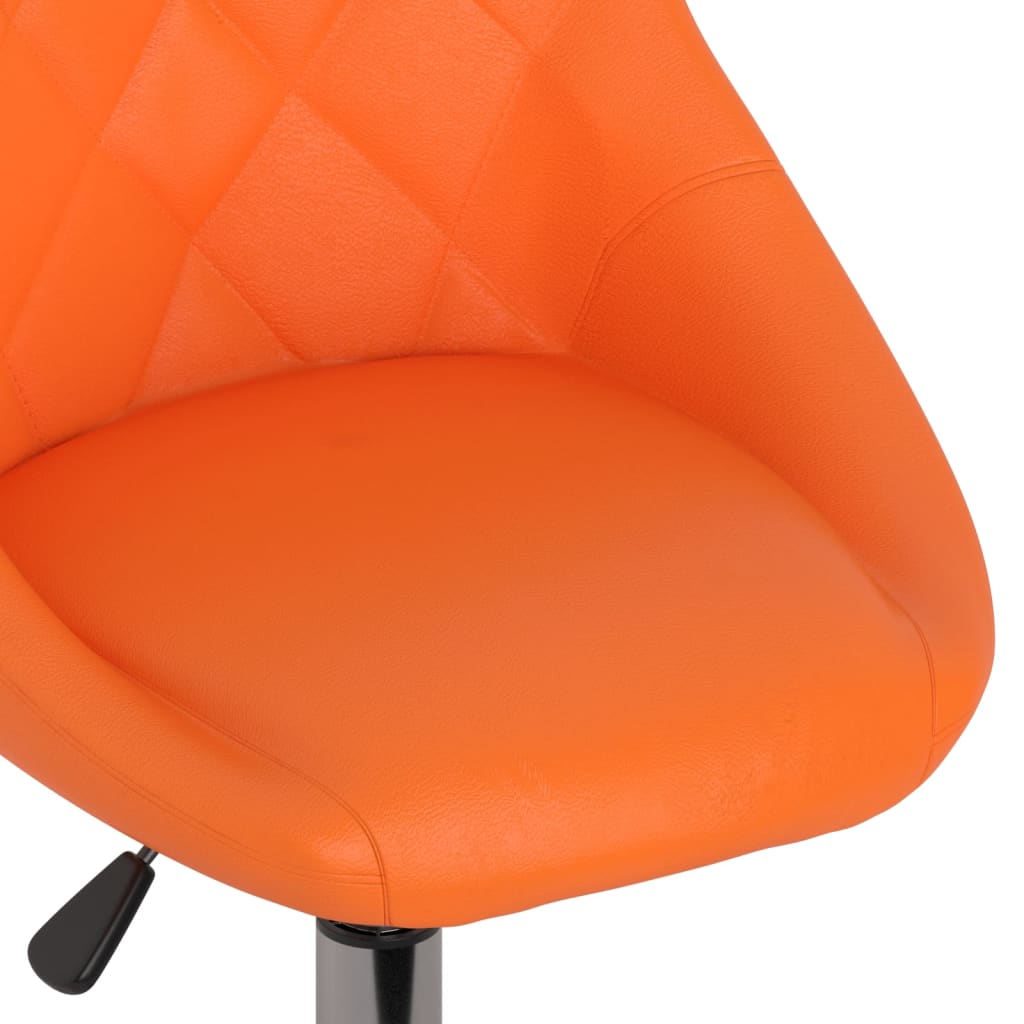vidaXL drejelig spisebordsstol kunstlæder orange