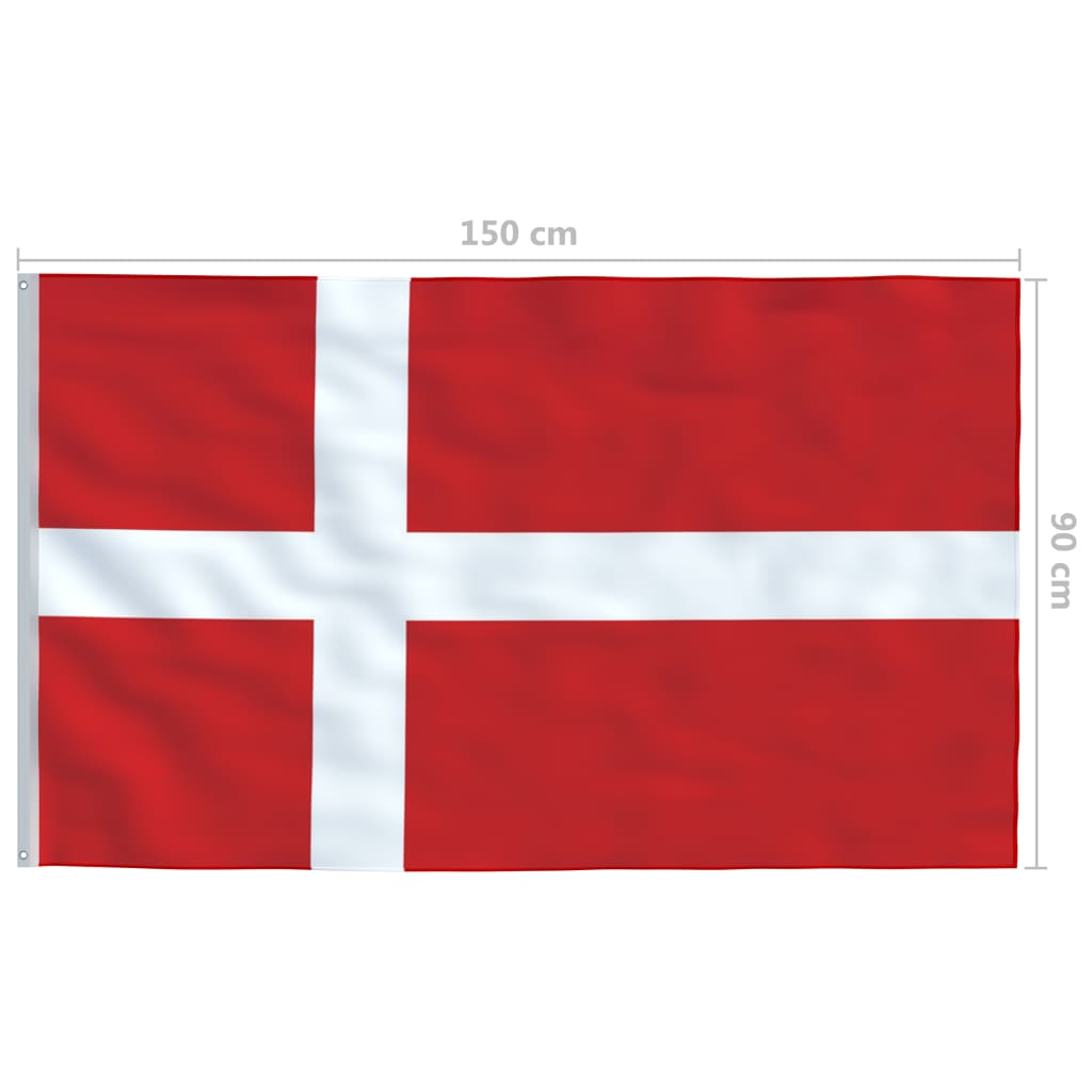 vidaXL det danske flag 90x150 cm