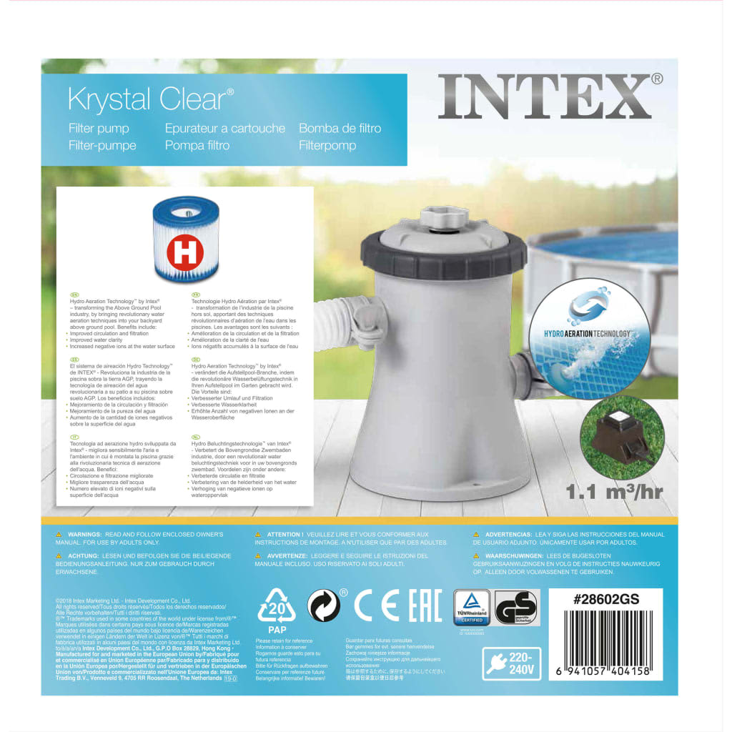 Intex filterpumpe 1250 l/t. 28602GS