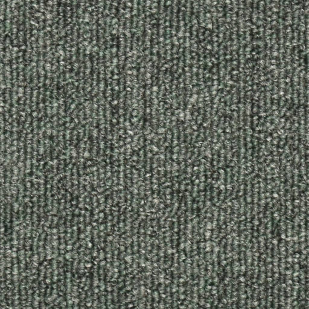 vidaXL trappemåtter 15 stk. 56x17x3 cm mørkegrøn