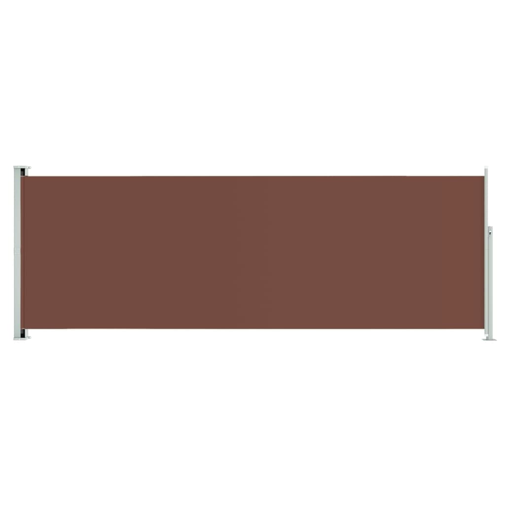 vidaXL sammenrullelig sidemarkise til terrassen 220x600 cm brun