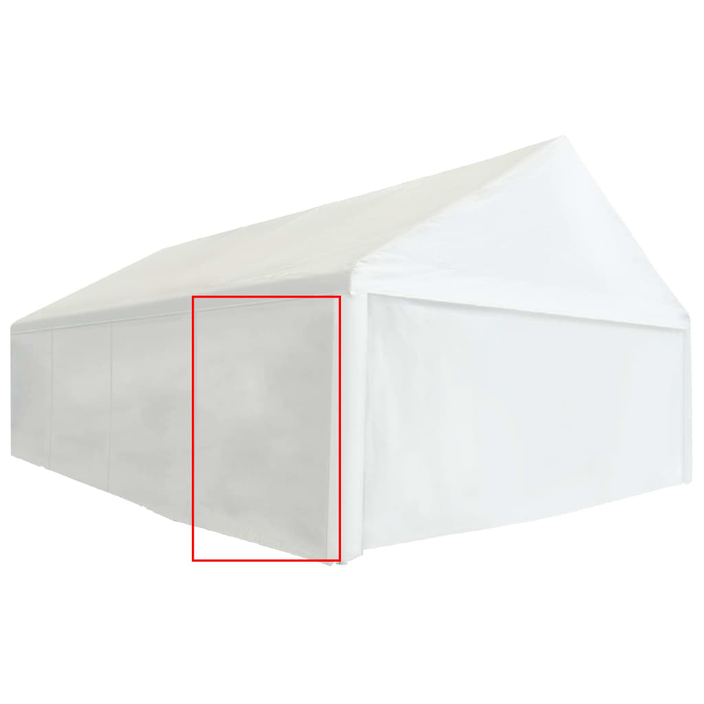vidaXL sidepanel til festtelt PVC 2 x 2 m hvid 550 g/m²