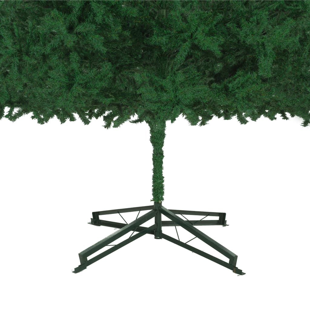 vidaXL kunstigt juletræ med lys og kuglesæt 500 cm grøn