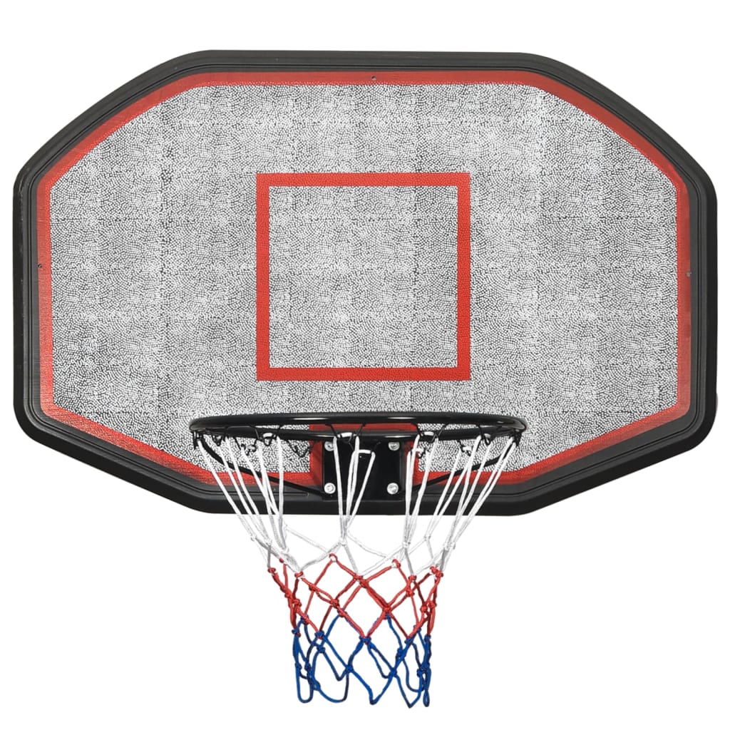 vidaXL basketballkurv med plade 109x71x3 cm polyethylen sort