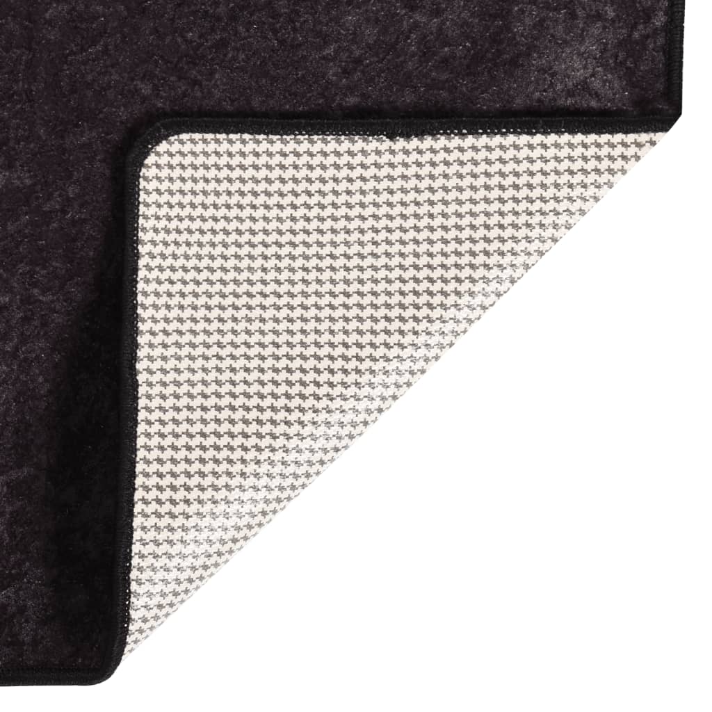 vidaXL gulvtæppe 190x300 cm skridsikkert og vaskbart antracitgrå