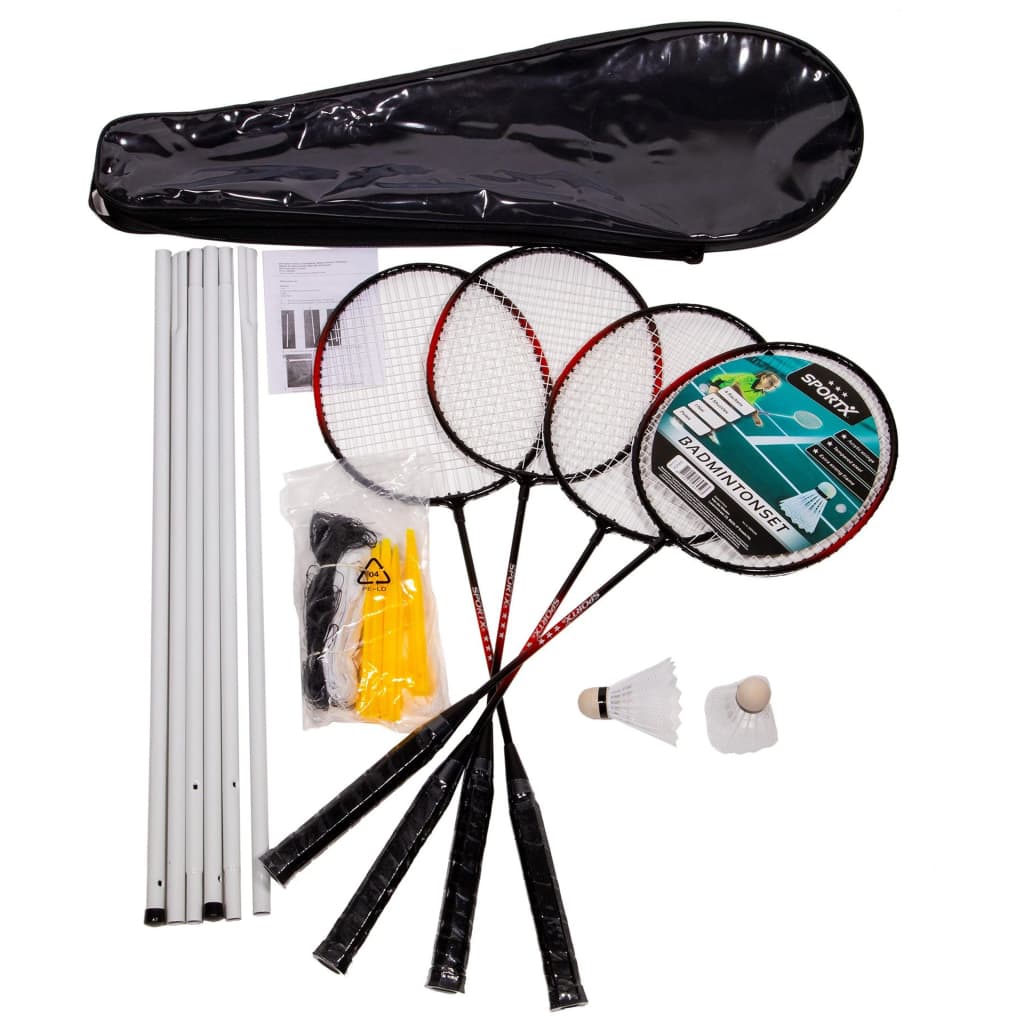 SportX badmintonsæt med net