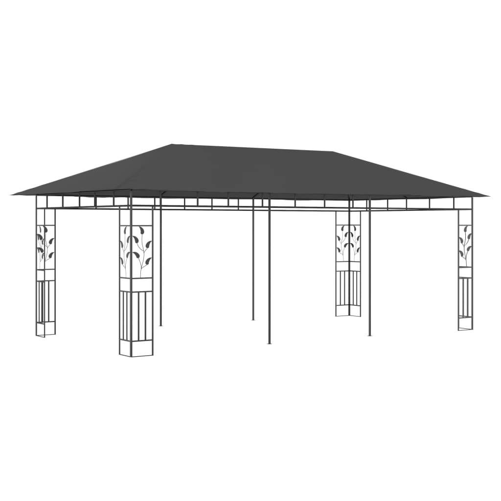 vidaXL pavillon med myggenet 6x3x,2,73 m antracitgrå