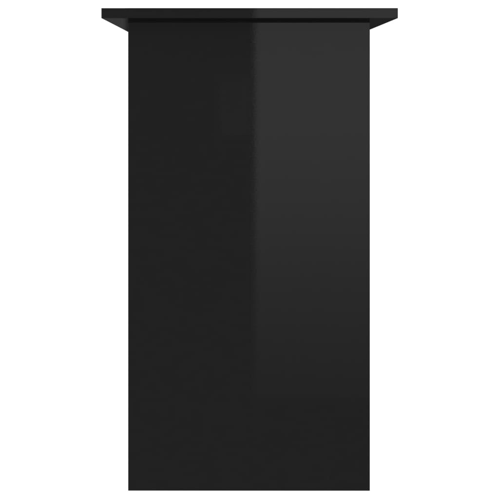 vidaXL skrivebord 80 x 45 x 74 cm spånplade sort højglans