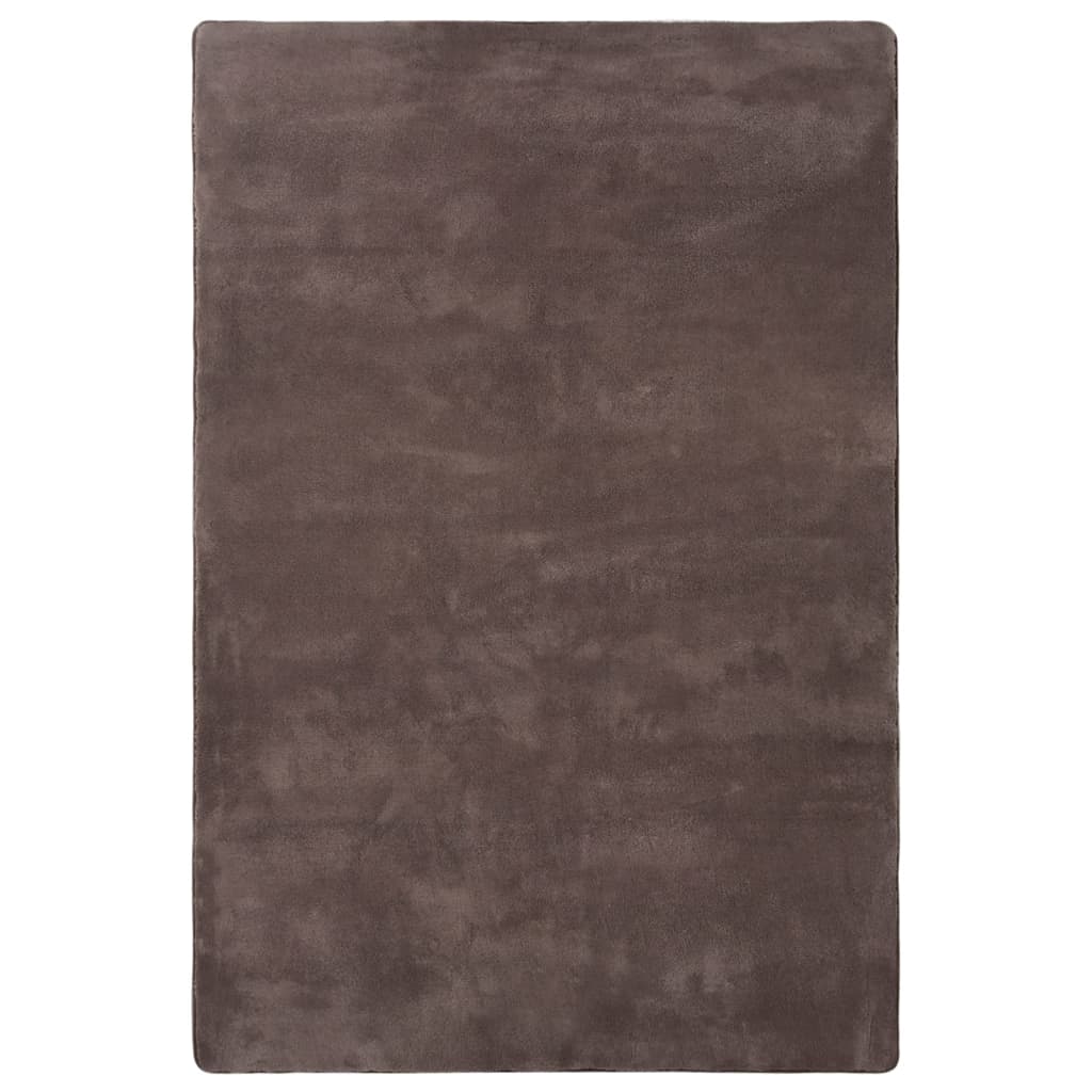 vidaXL gulvtæppe 200x140 cm gråbrun