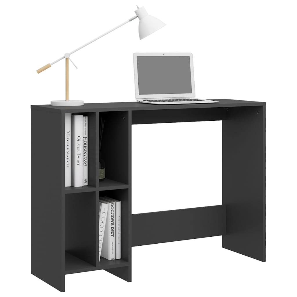 vidaXL skrivebord 102,5x35x75 cm konstrueret træ grå