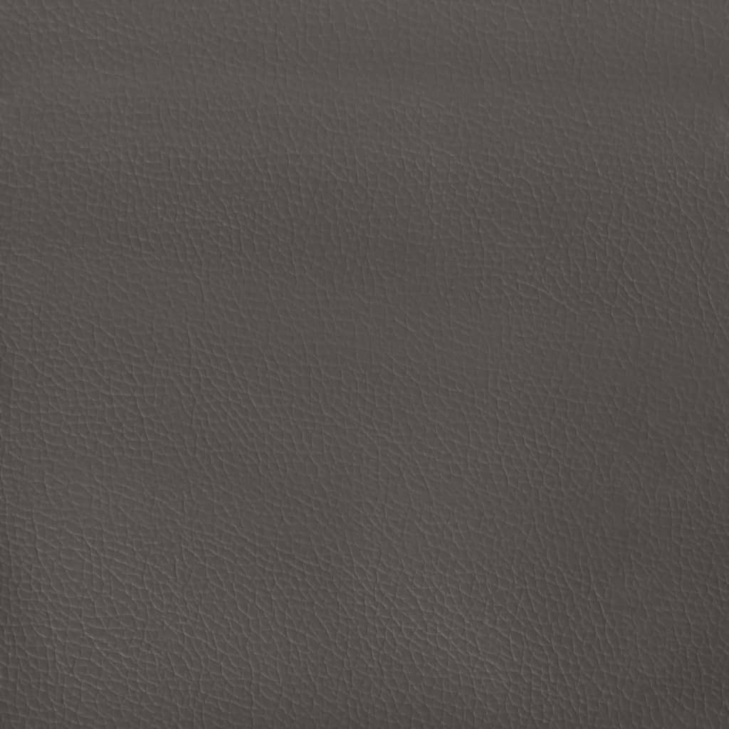 vidaXL springmadras med pocketfjedre 90x190x20 cm kunstlæder grå