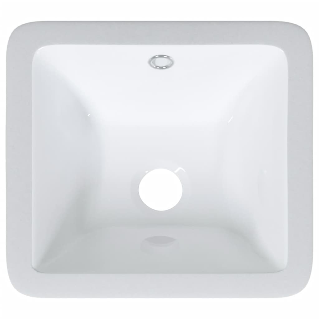vidaXL badeværelsesvask 30,5x27x14 cm rektangulær keramisk hvid