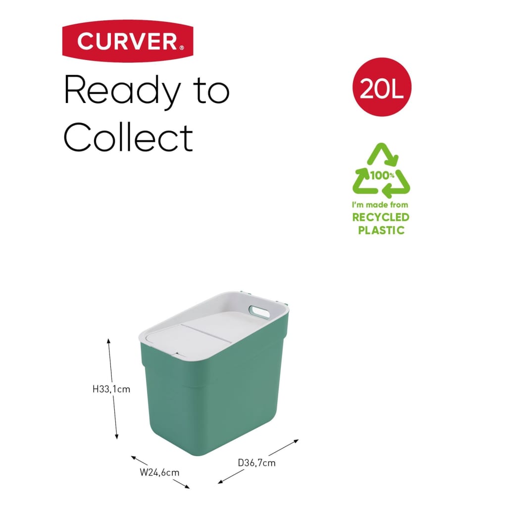 Curver affaldsspand Ready to Collect 20 l mintgrøn