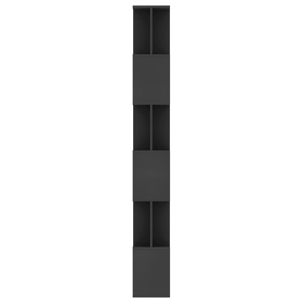 vidaXL bogskab/rumdeler 80 x 24 x 192 cm spånplade sort