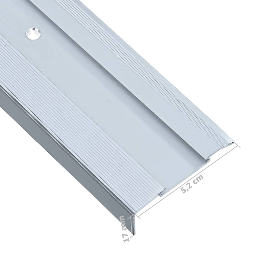 vidaXL 15 stk. trappelister L-facon 134 cm aluminium sølvfarvet
