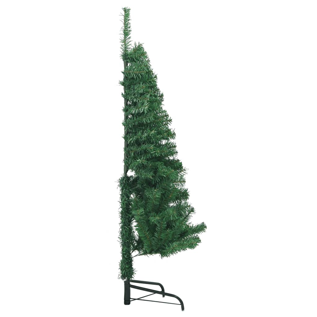 vidaXL kunstigt juletræ til hjørne 150 cm PVC grøn
