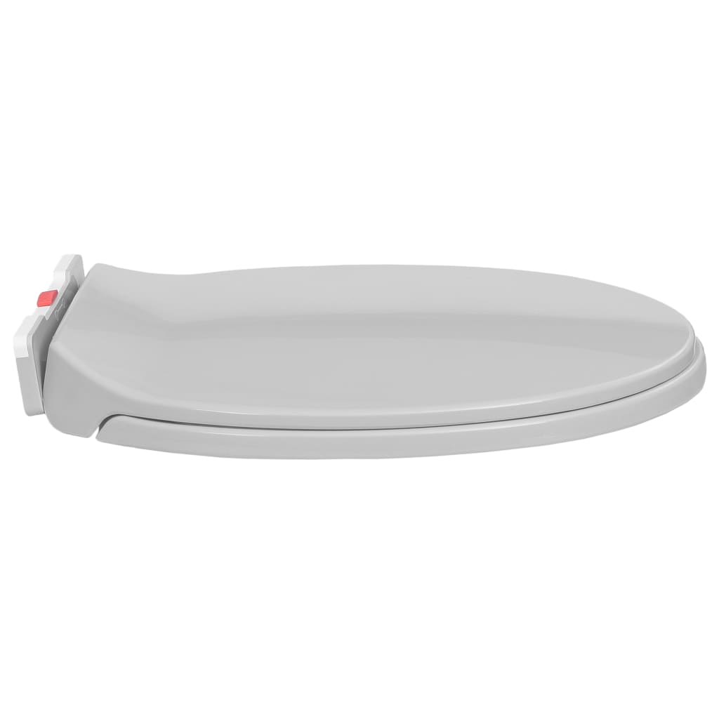 vidaXL toiletsæde med soft close og quick release-funktion oval lysegrå
