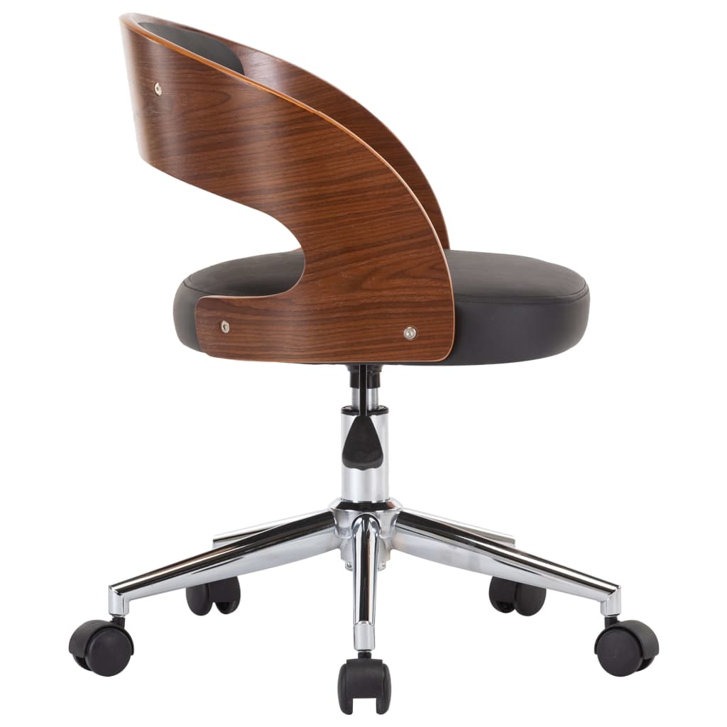 vidaXL drejelige spisebordsstole 2 stk. bøjet træ og kunstlæder sort