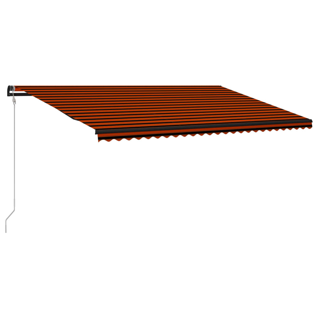 vidaXL markise med automatisk betjening 600x300 cm orange brun