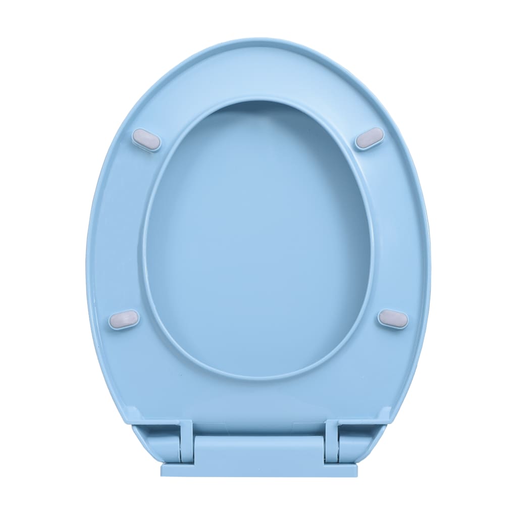 vidaXL soft close toiletsæde oval blå