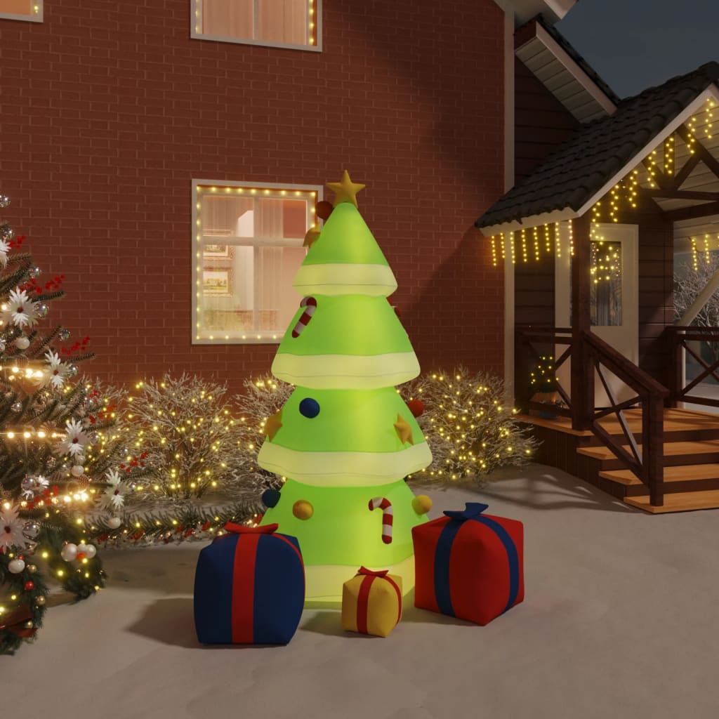 vidaXL oppusteligt juletræ med LED-lys 240 cm