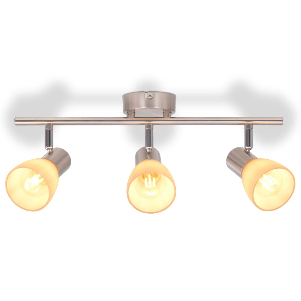 vidaXL loftslampe med 3 spotlys E14 sølvfarvet