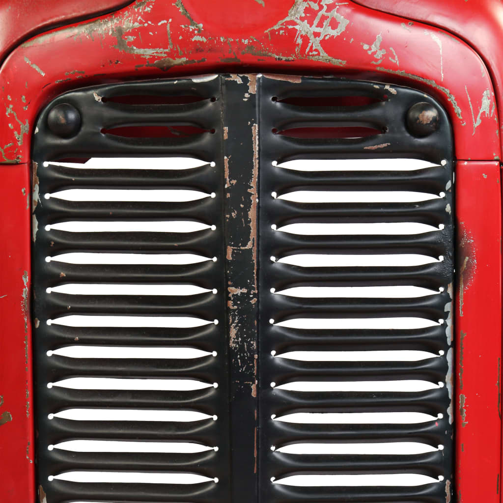 vidaXL traktor-barbord i massivt mangotræ rød 60 x 120 x 107 cm