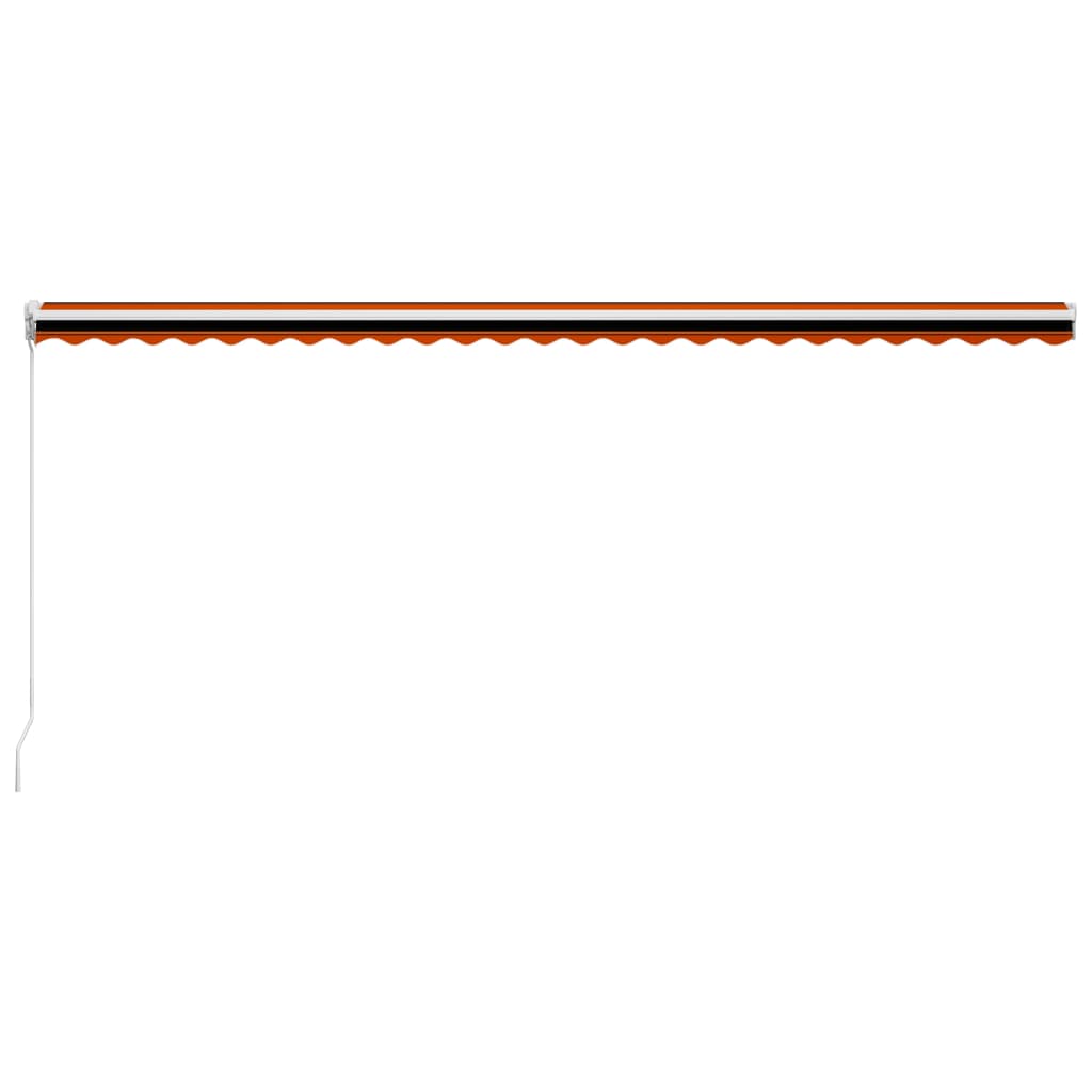 vidaXL foldemarkise manuel betjening 600 x 300 cm orange og brun
