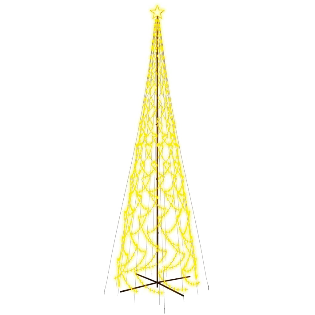 vidaXL kegleformet juletræ 230x800 cm 3000 LED'er varmt hvidt lys