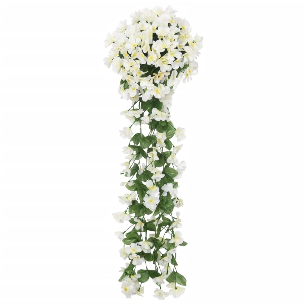 vidaXL kunstige blomsterguirlander 3 stk. 85 cm hvid