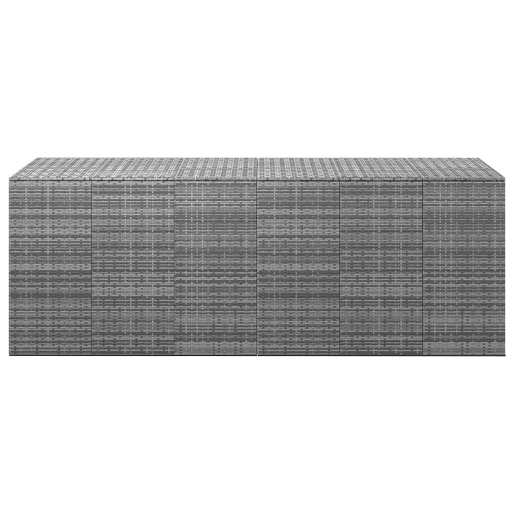 vidaXL hyndeboks 291x100,5x104 cm polyrattan grå