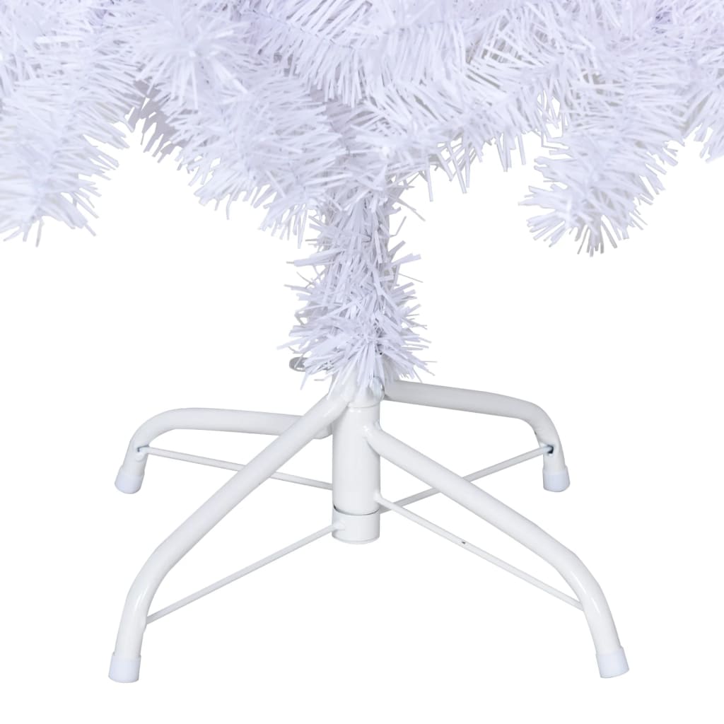 vidaXL kunstigt juletræ med tykke grene 120 cm PVC hvid