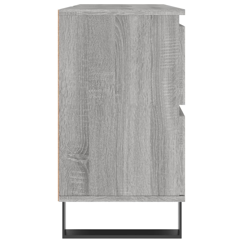 vidaXL badeværelsesskab 80x33x60 cm konstrueret træ grå sonoma-eg