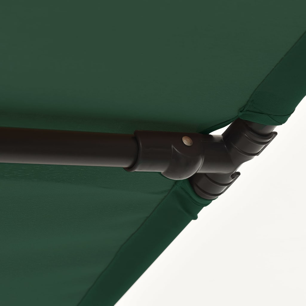 vidaXL parasol med aluminiumstang 180x110 cm grøn
