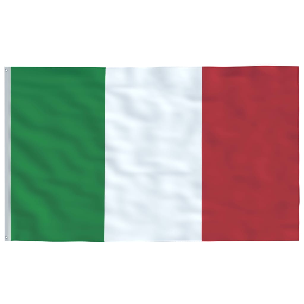 vidaXL Italien flag og flagstang 6,23 m aluminium