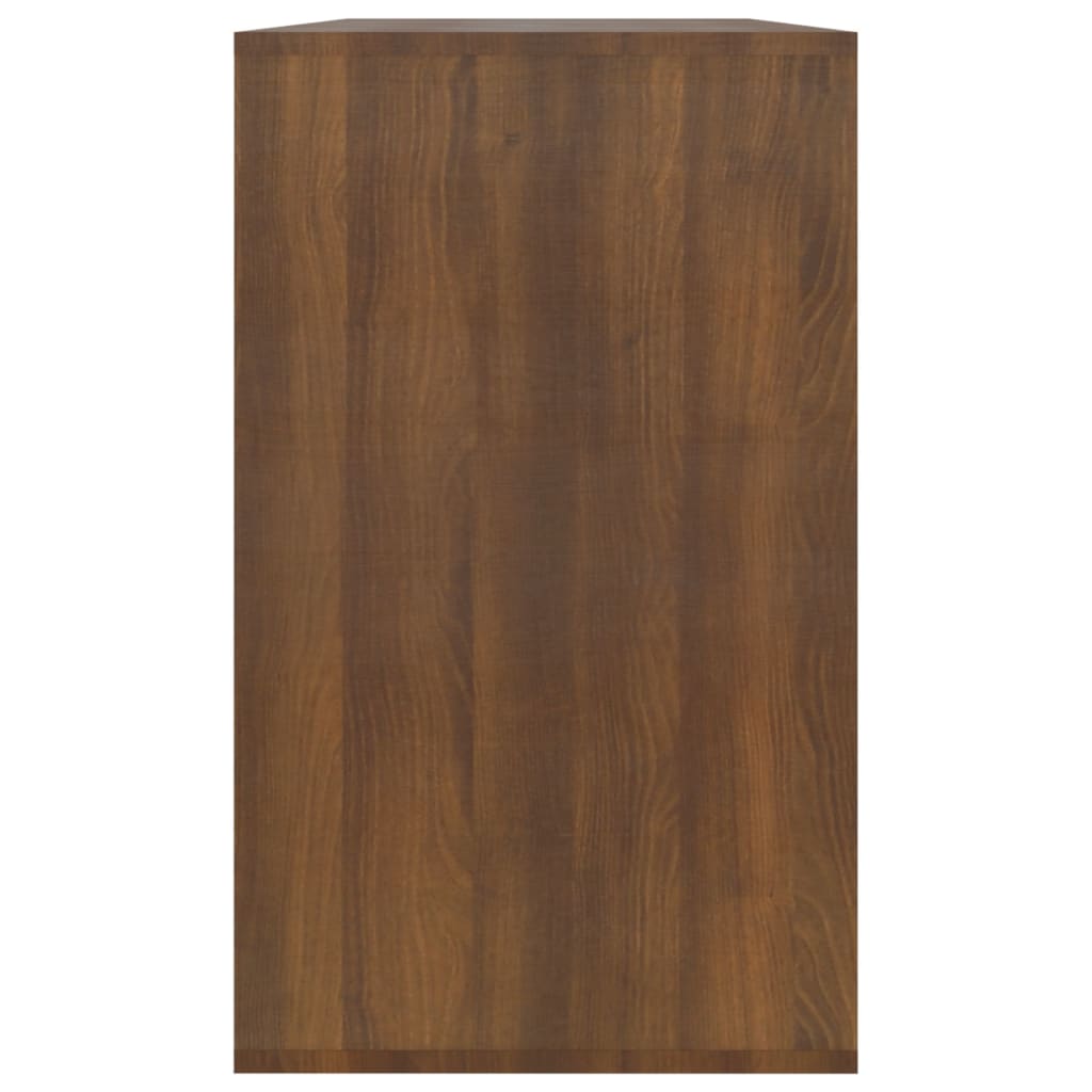 vidaXL skænk 120x41x75 cm spånplade brun egetræsfarve