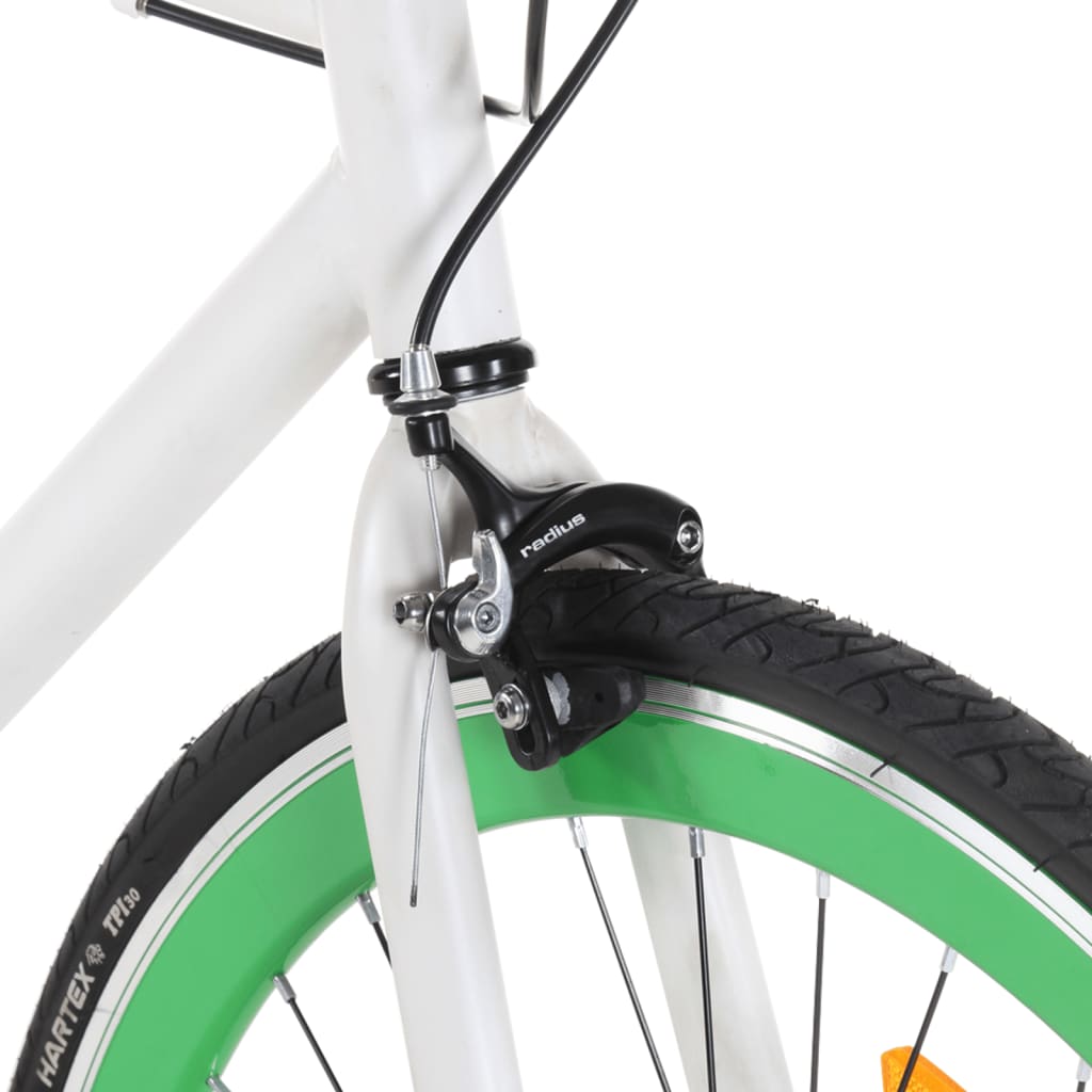 vidaXL cykel 1 gear 700c 59 cm hvid og grøn