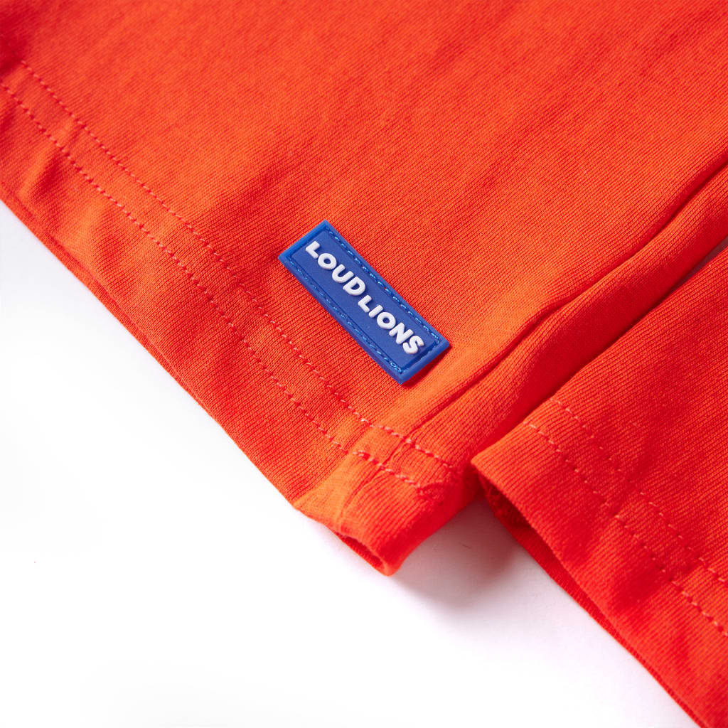 Langærmet T-shirt til børn str. 92 cm orange
