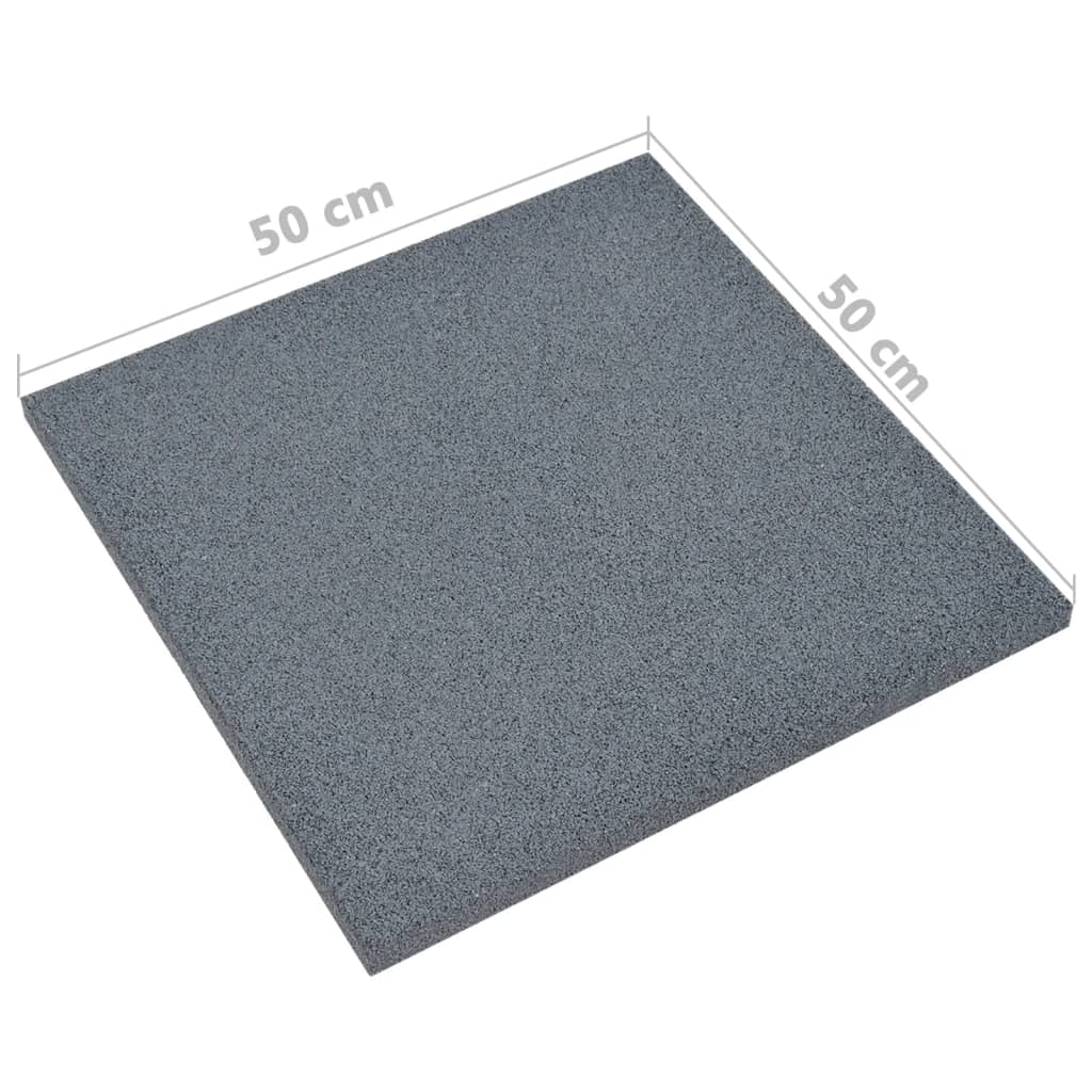 vidaXL faldfliser 18 stk. 50x50x3 cm gummi grå